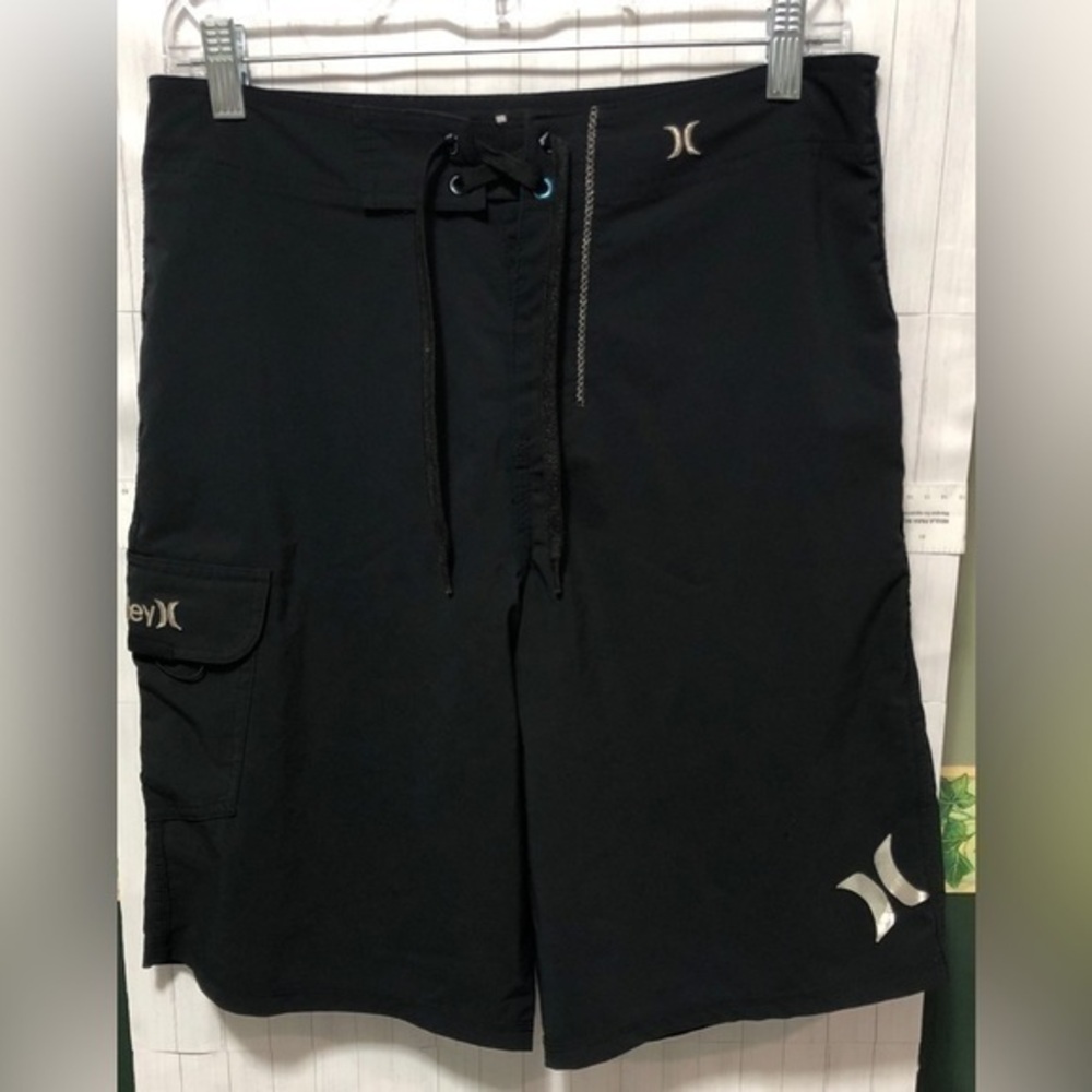🎯Hurley Black Silver Phantom One & Only Board Shorts